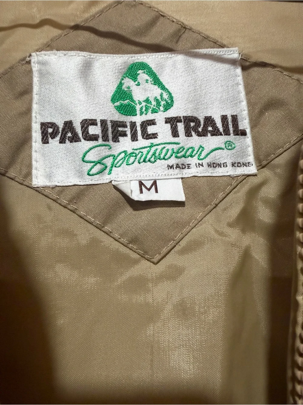 Vintage Pacific Trail Convertible Puffer Jacket Zip Off Sleeves Women’s M Tan - Picture 8 of 13